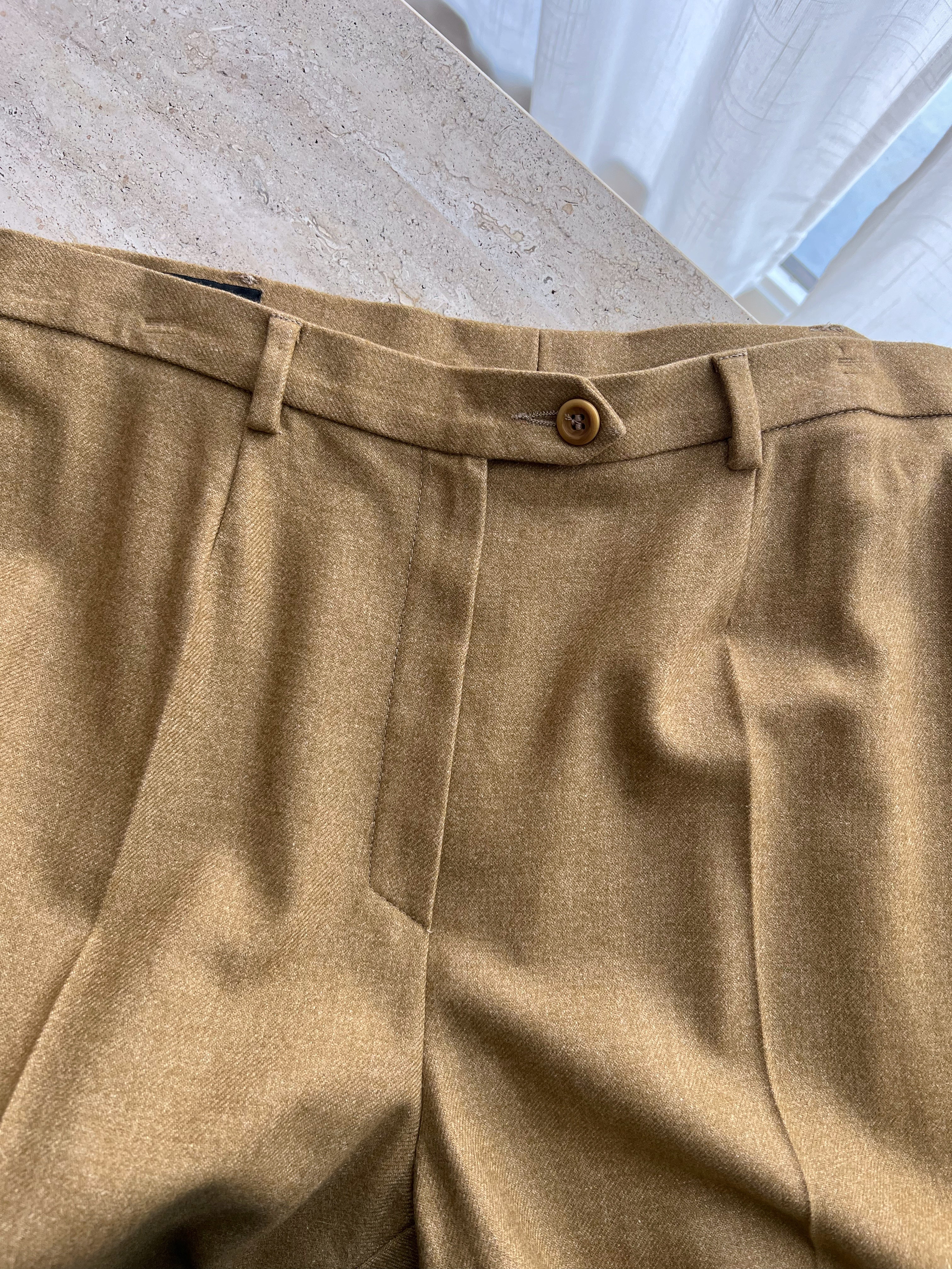 Made in Italy wool blend camel pants