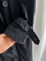 Super long black trench coat