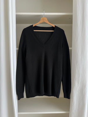 100% Cashmere black long pull