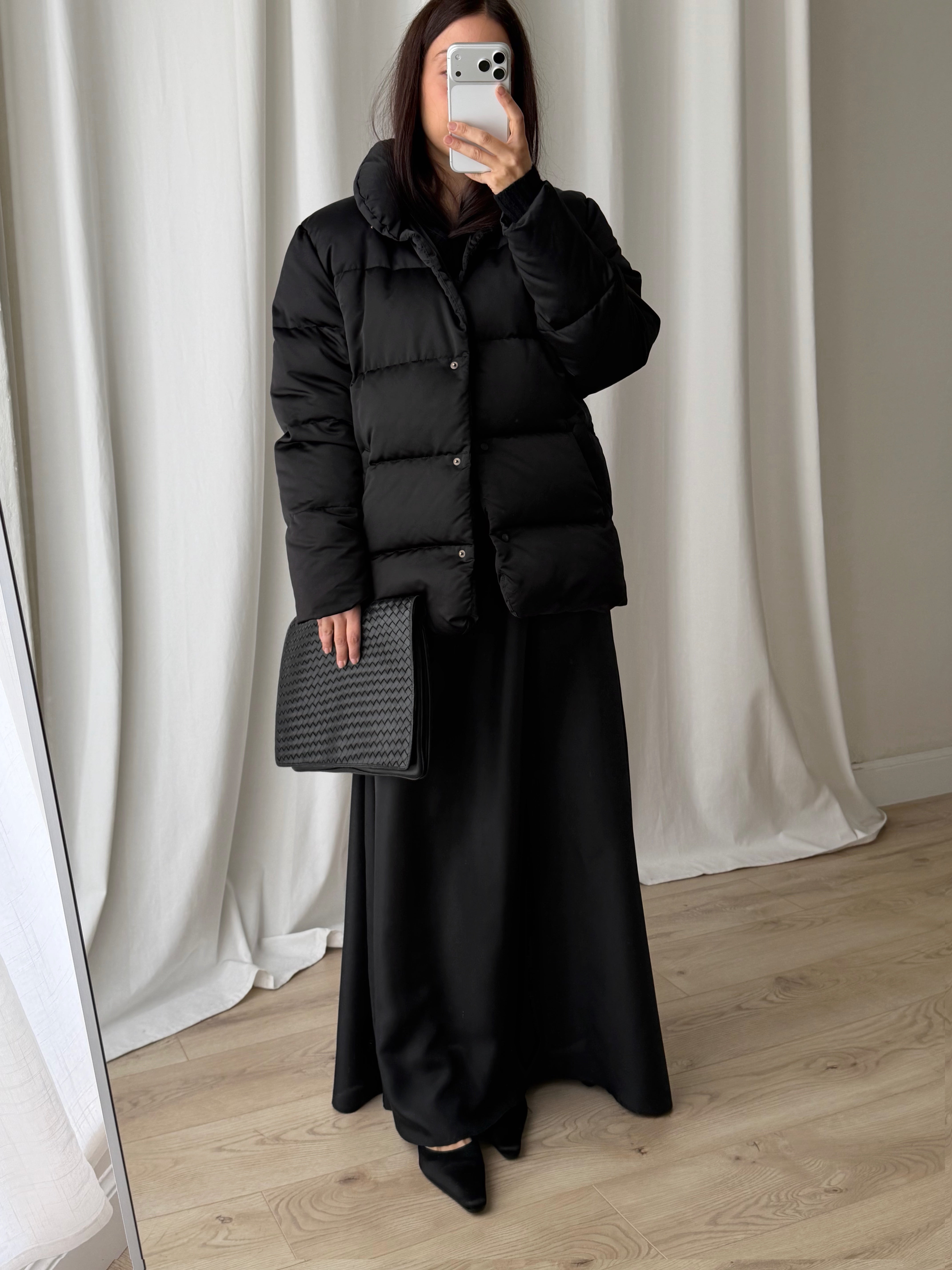 Moncler black down jacket