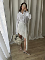 Cotton & silk pareo - White