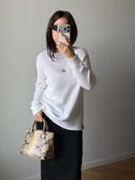 MaxMara pure cotton knitted white pull