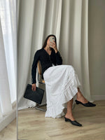 Farina Rosa pure cotton white skirt