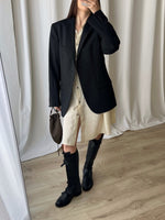 Made in Italy pure lightweight wool black blazer