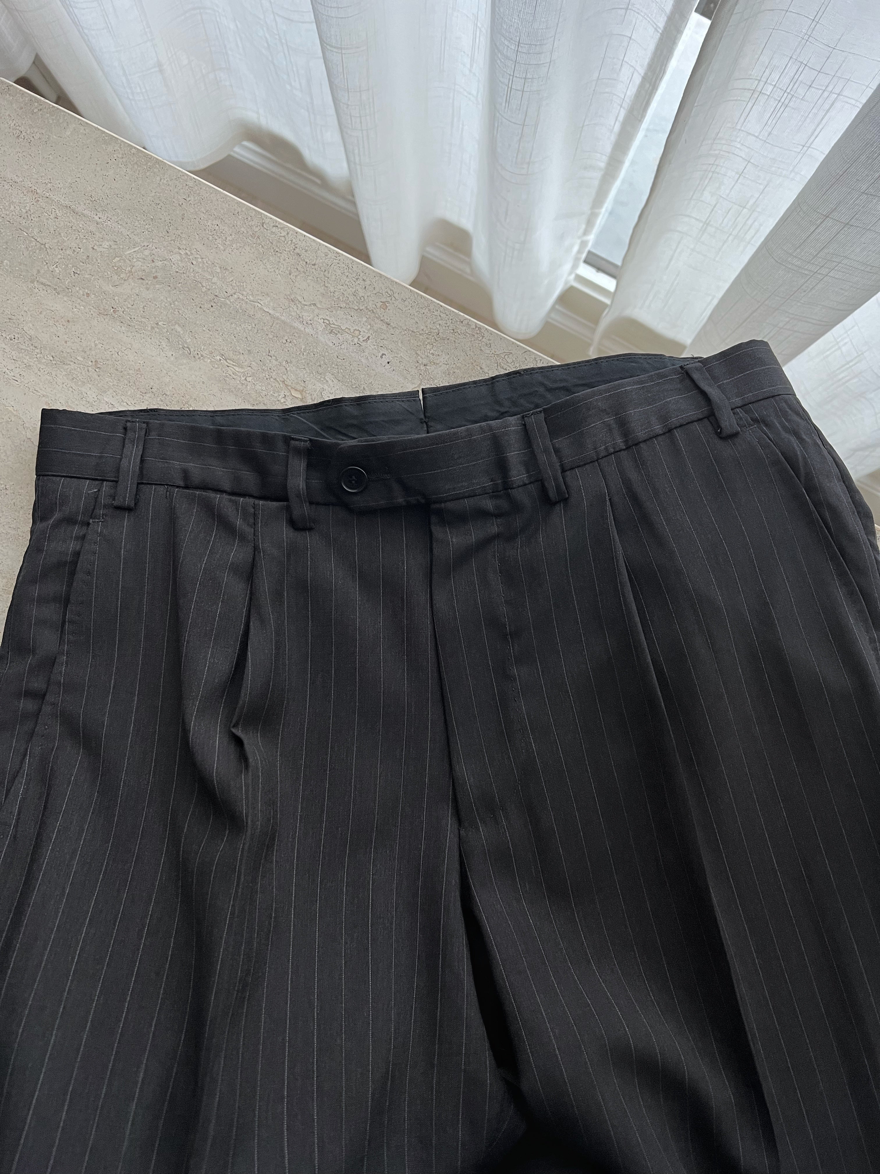 Made in Italy 100% wool pinstriped pants