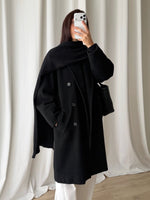 Marella pure wool black coat