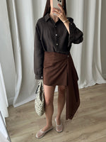 Viscose & silk pareo - Chocolate