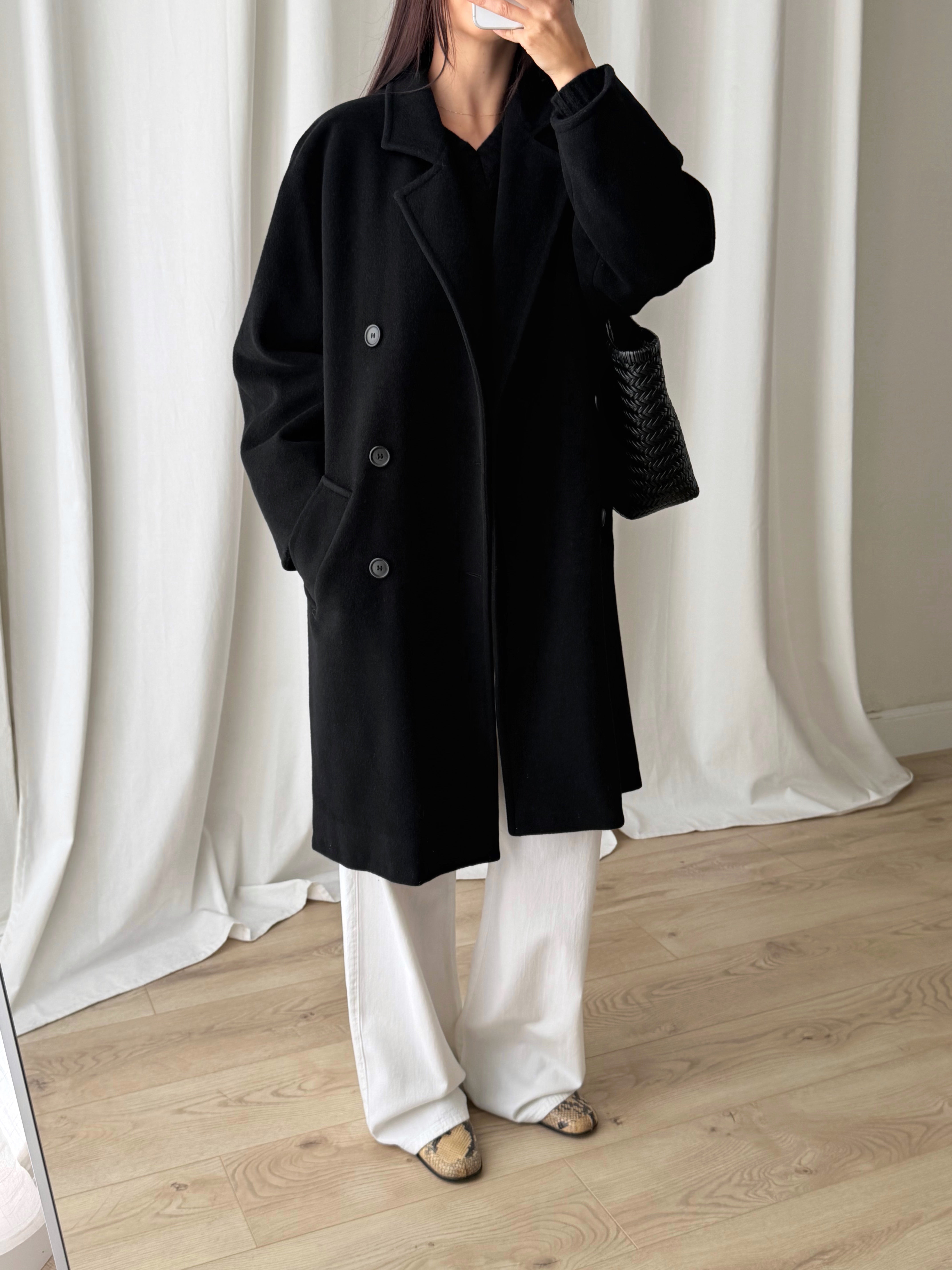 Marella pure wool black coat