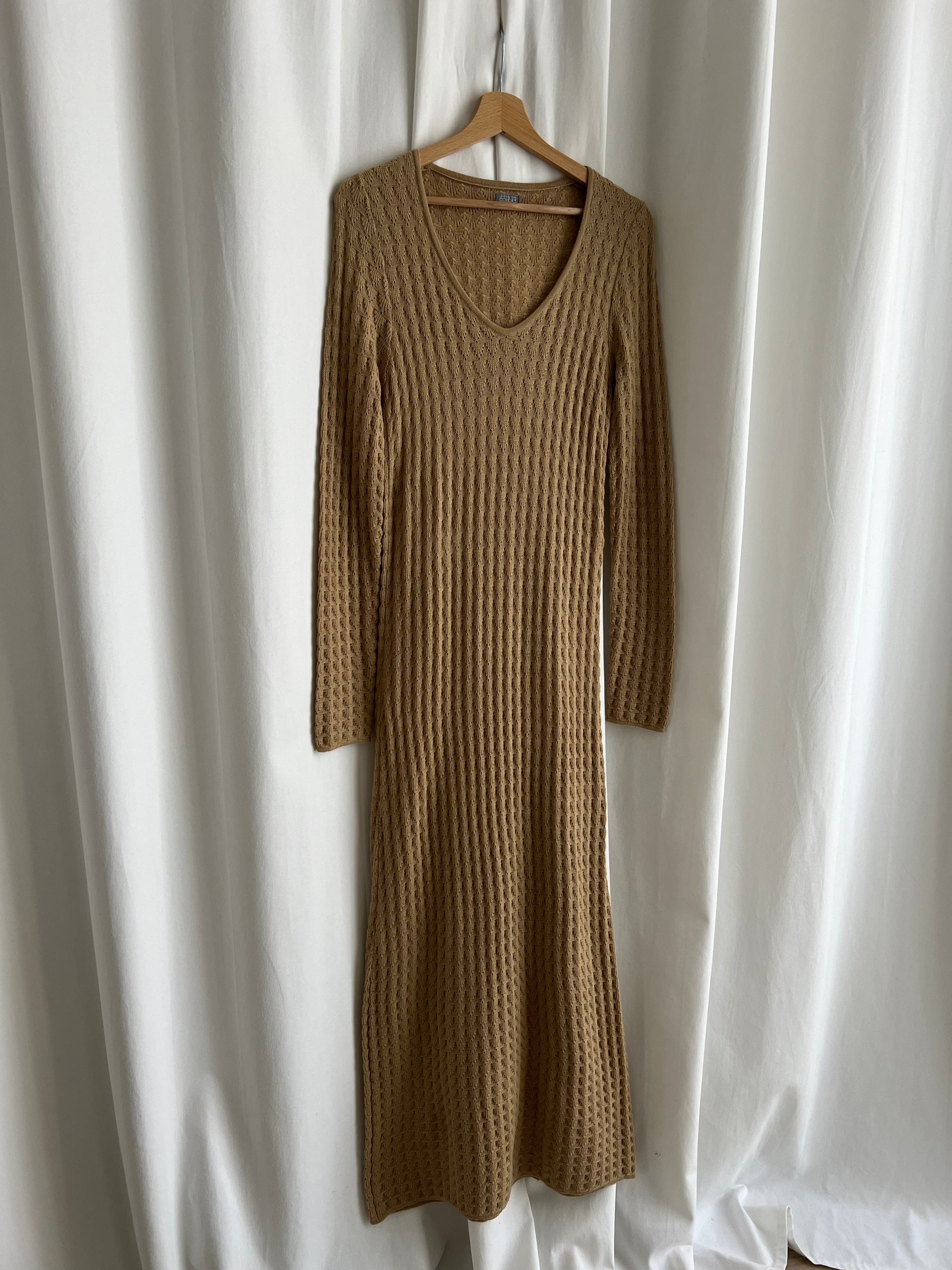 Benetton pure wool knitted long dress