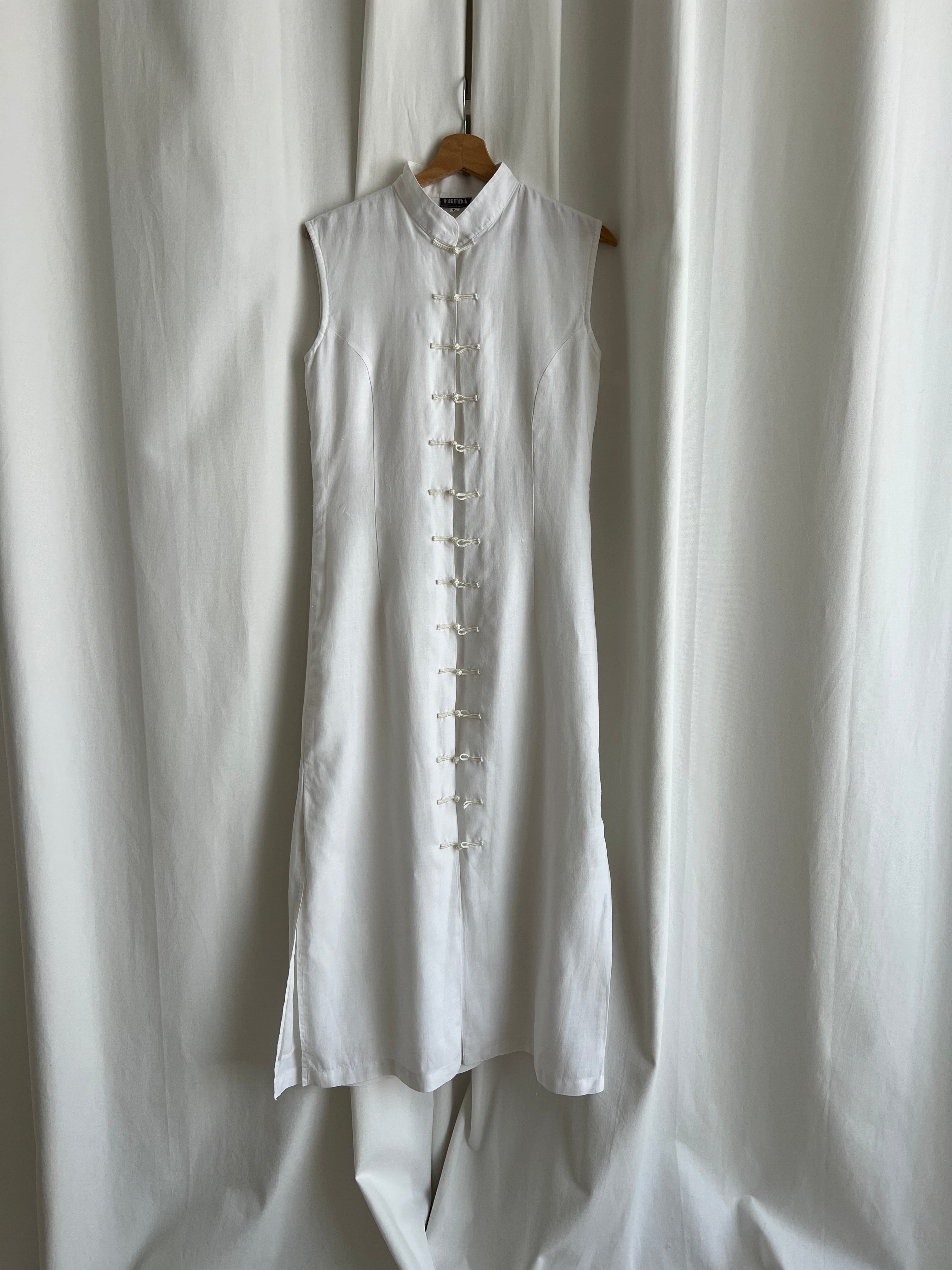 Pure linen oriental long dress