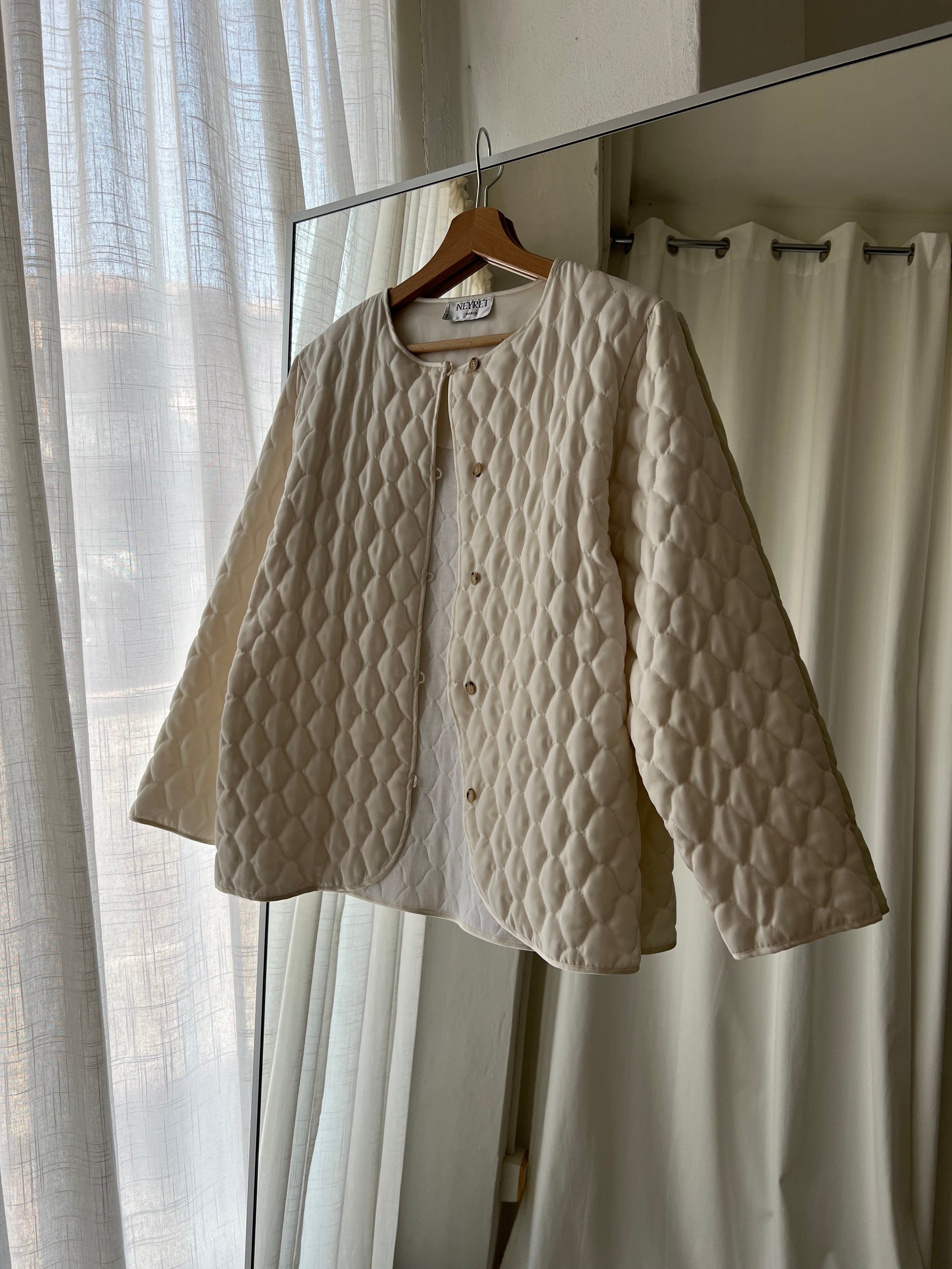 Made in France white quilted jacket