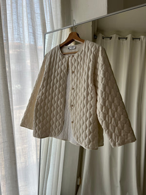 Made in France white quilted jacket