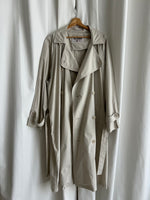 Pure cotton ice white long trench