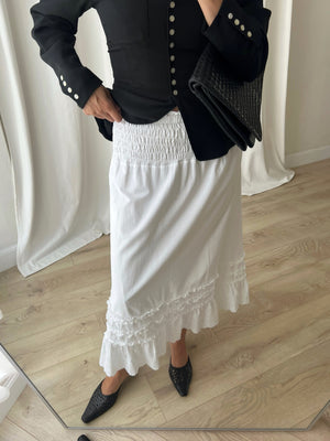 Farina Rosa pure cotton white skirt