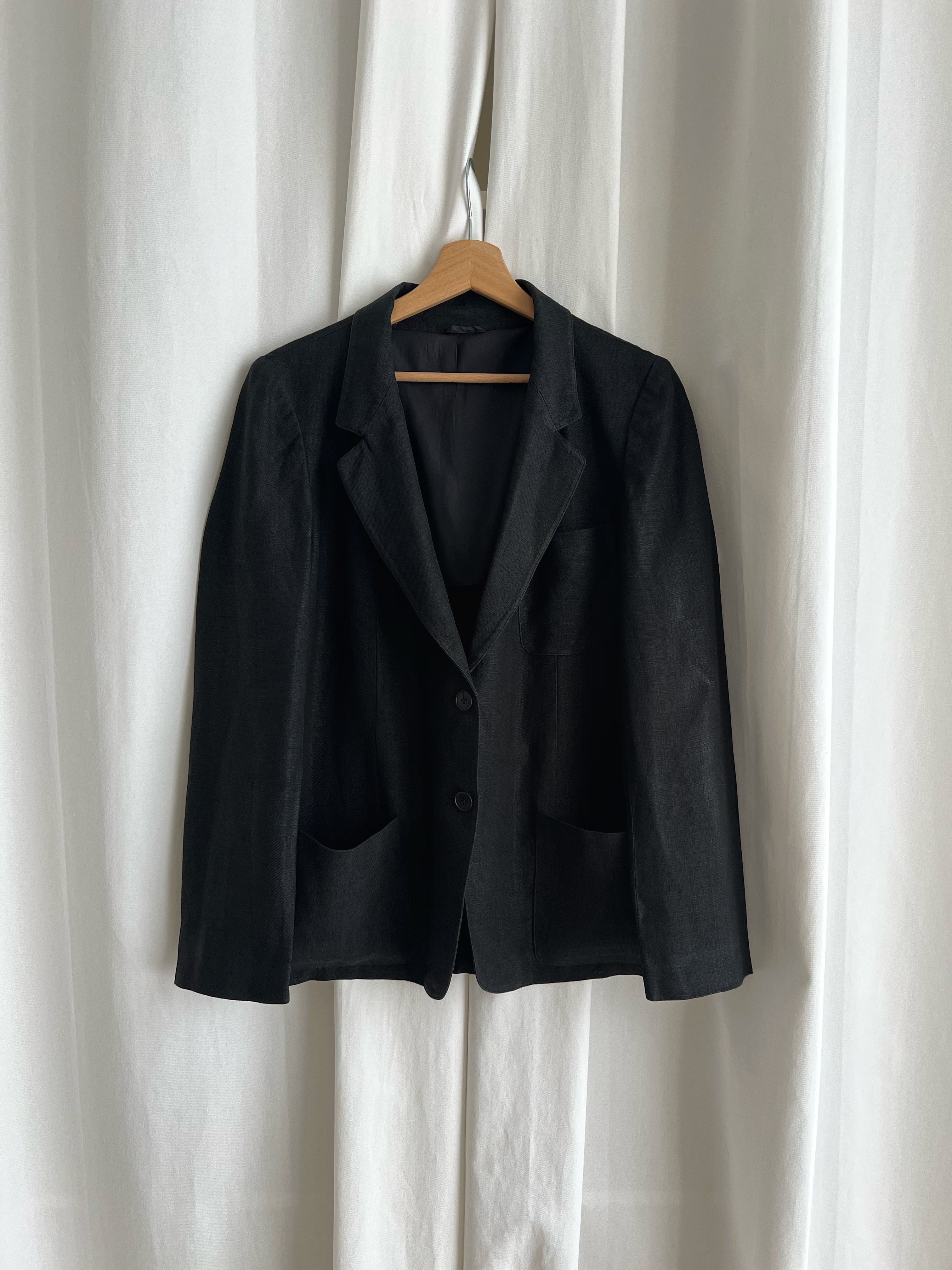 Pure linen black blazer
