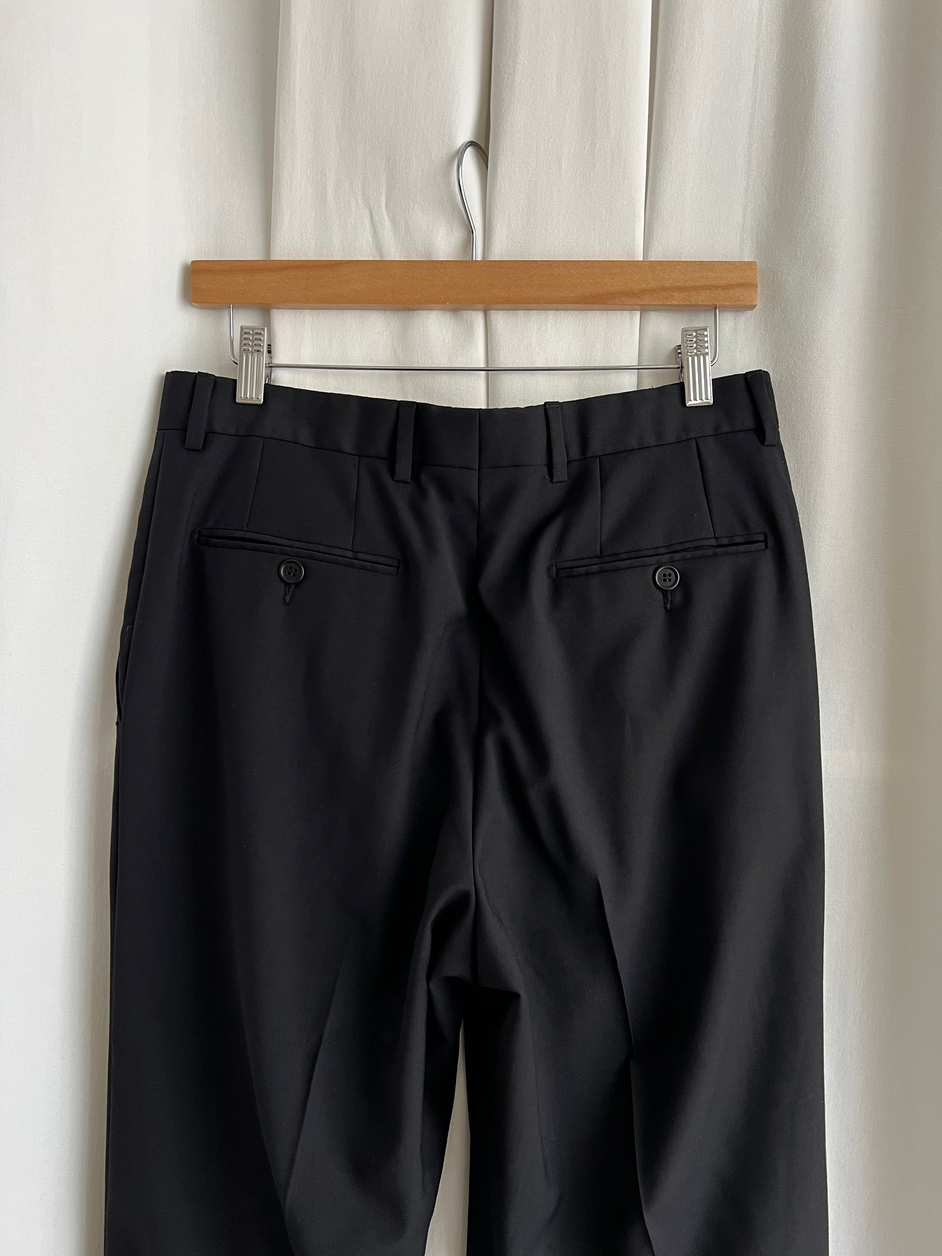 Tailored pure wool black pants