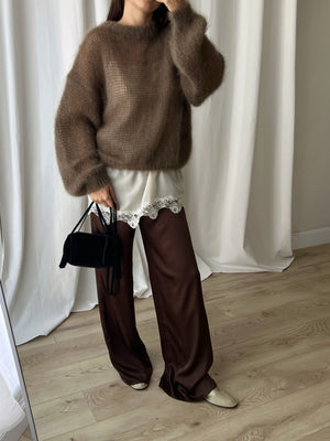 80% kid mohair soft pull - Moka