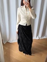 Silk and cotton oriental crop jacket