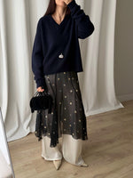 100% merino wool soft pull - Mirtillo