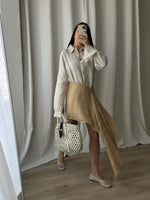 Cotton & silk pareo - Golden beige