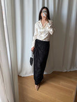 Pure viscose wrap black skirt