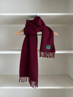 100% Cashmere wine red scarf