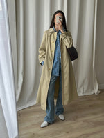 Cotton blend beige trench