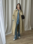 Cotton blend beige trench
