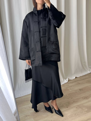 Pure silk oriental down jacket