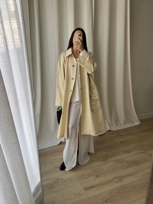 Tailoring pure silk butter trench
