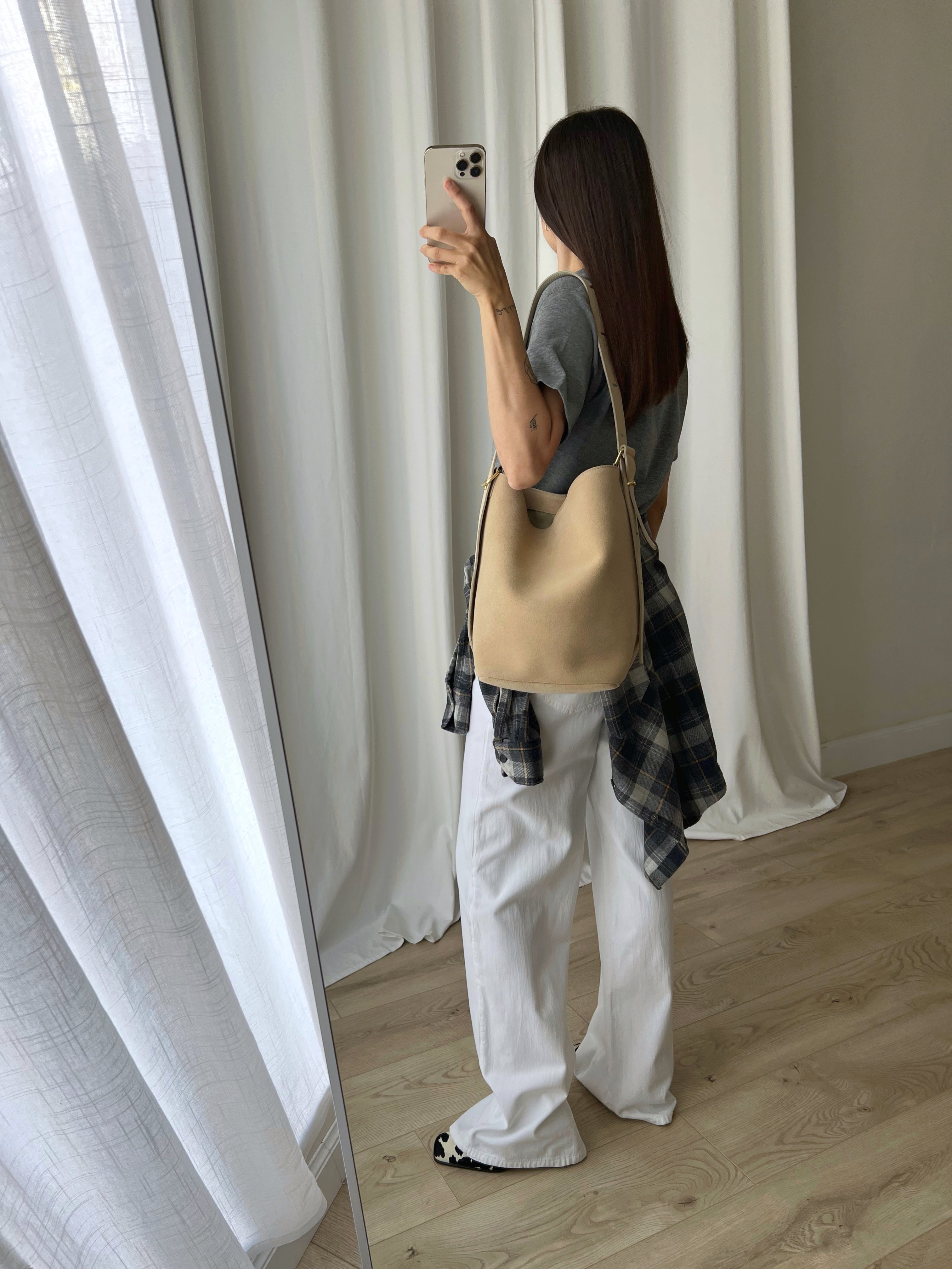 Sillabe Studio bucket bag - Almond cream