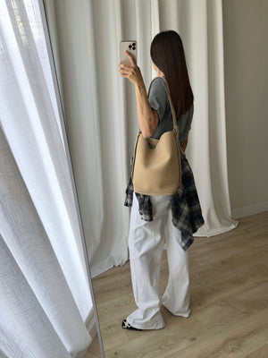 Sillabe Studio bucket bag - Almond cream