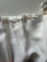 Cupro and viscose liquid white pants