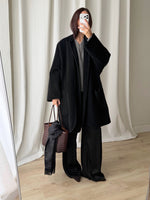 MaxMara wool and cashmere black coat