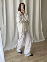 Made in Italy cotton blend white pull