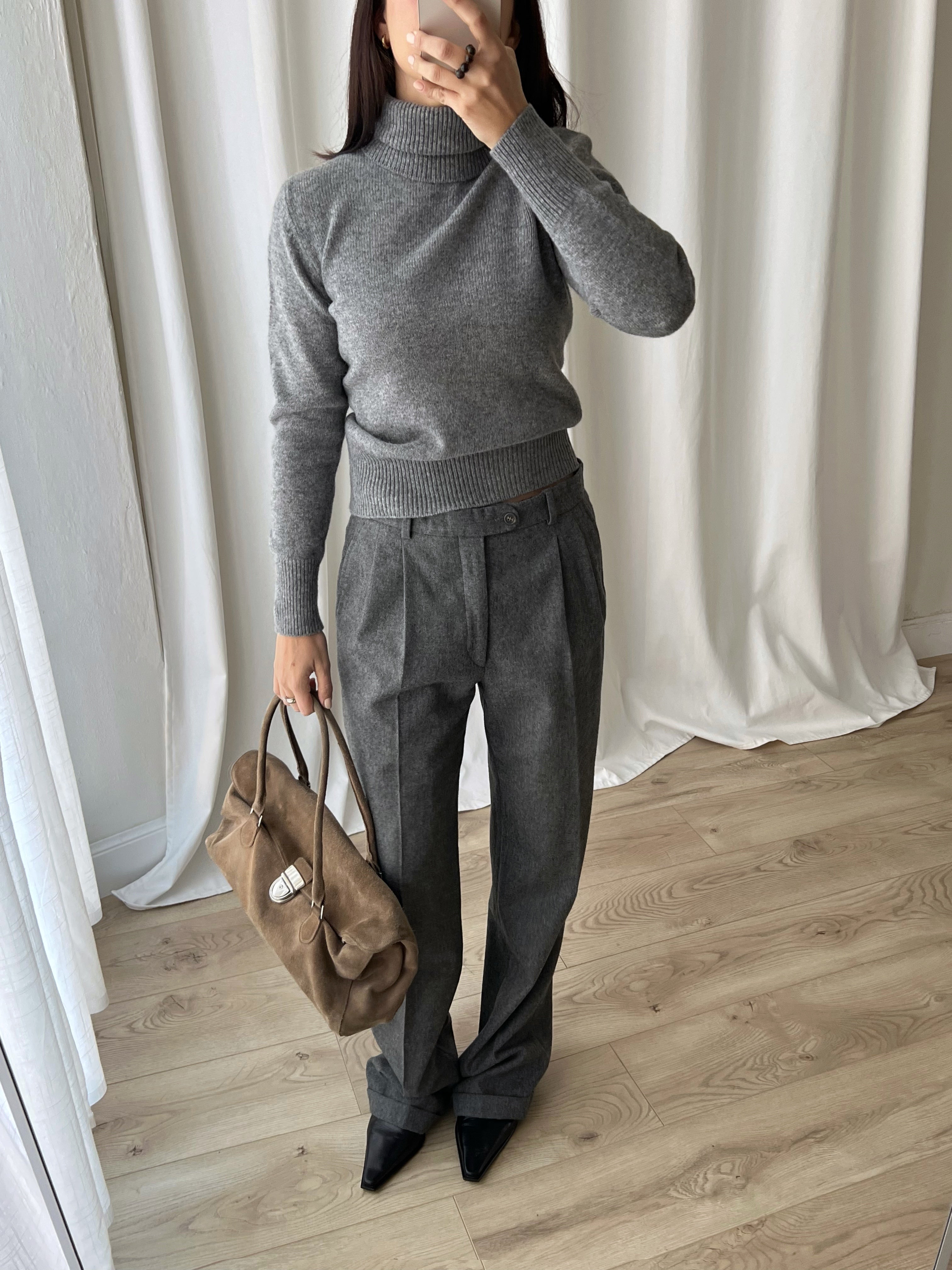 Made in Italy pure wool grey pants