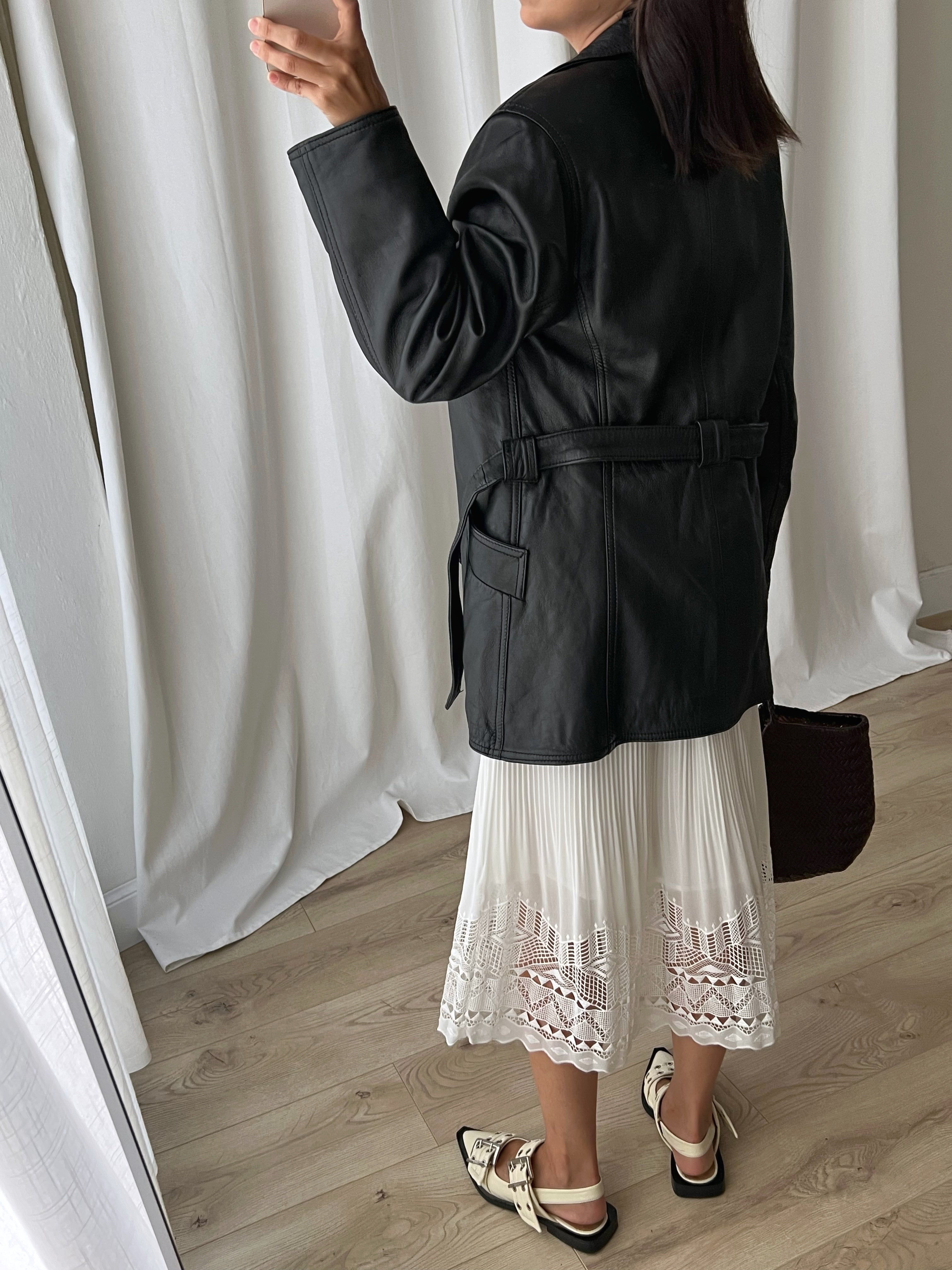 Sisley plissè white skirt