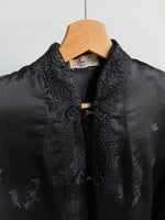 Pure silk chinese black jacket