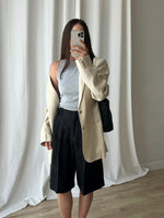 MaxMara pure linen black bermuda