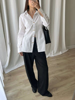 Pure cotton golden buttons white shirt