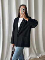 Italian wool blend black blazer