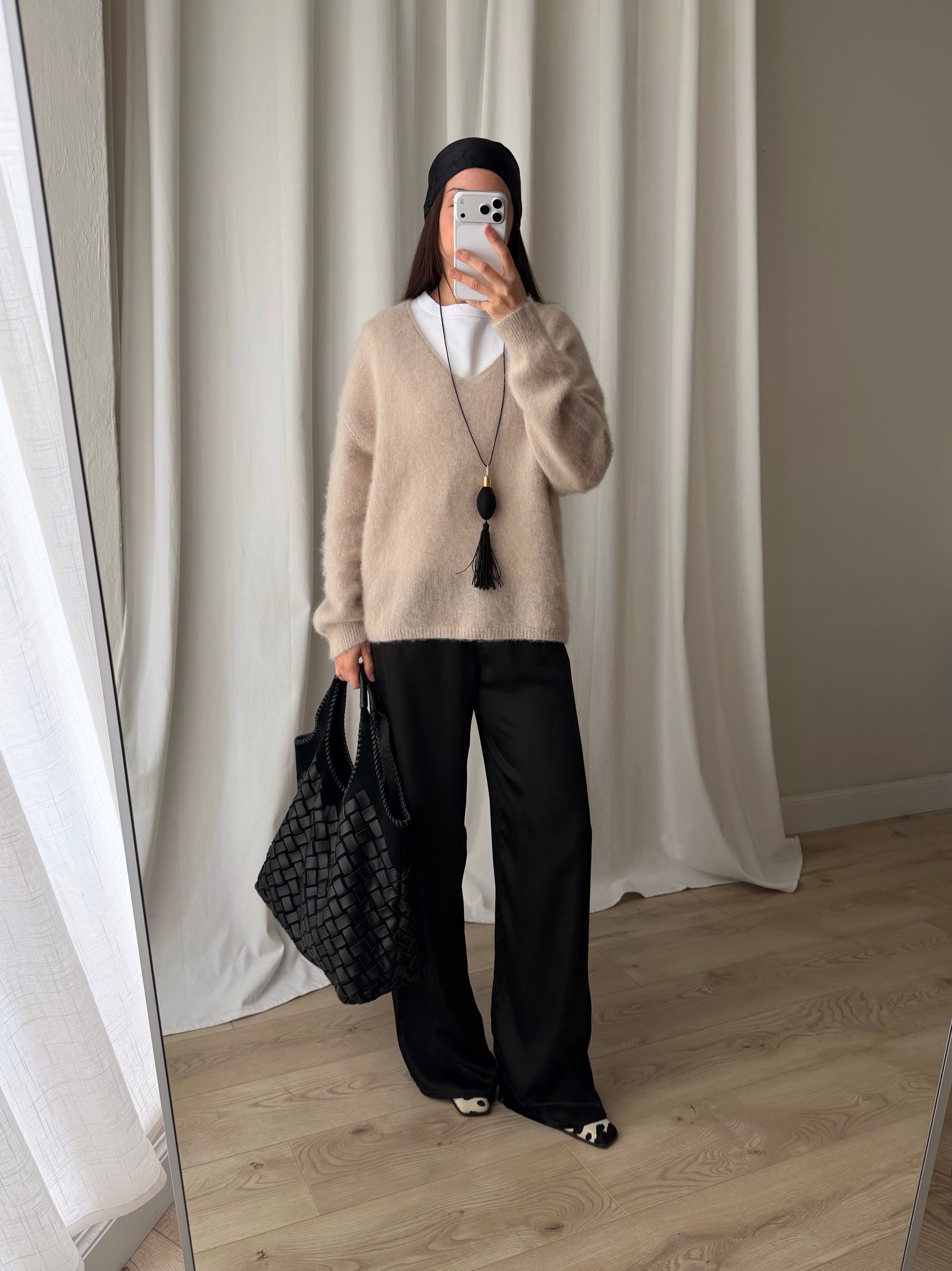 Kid mohair and wool soft pull - Mandorla