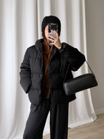 Moncler black down jacket