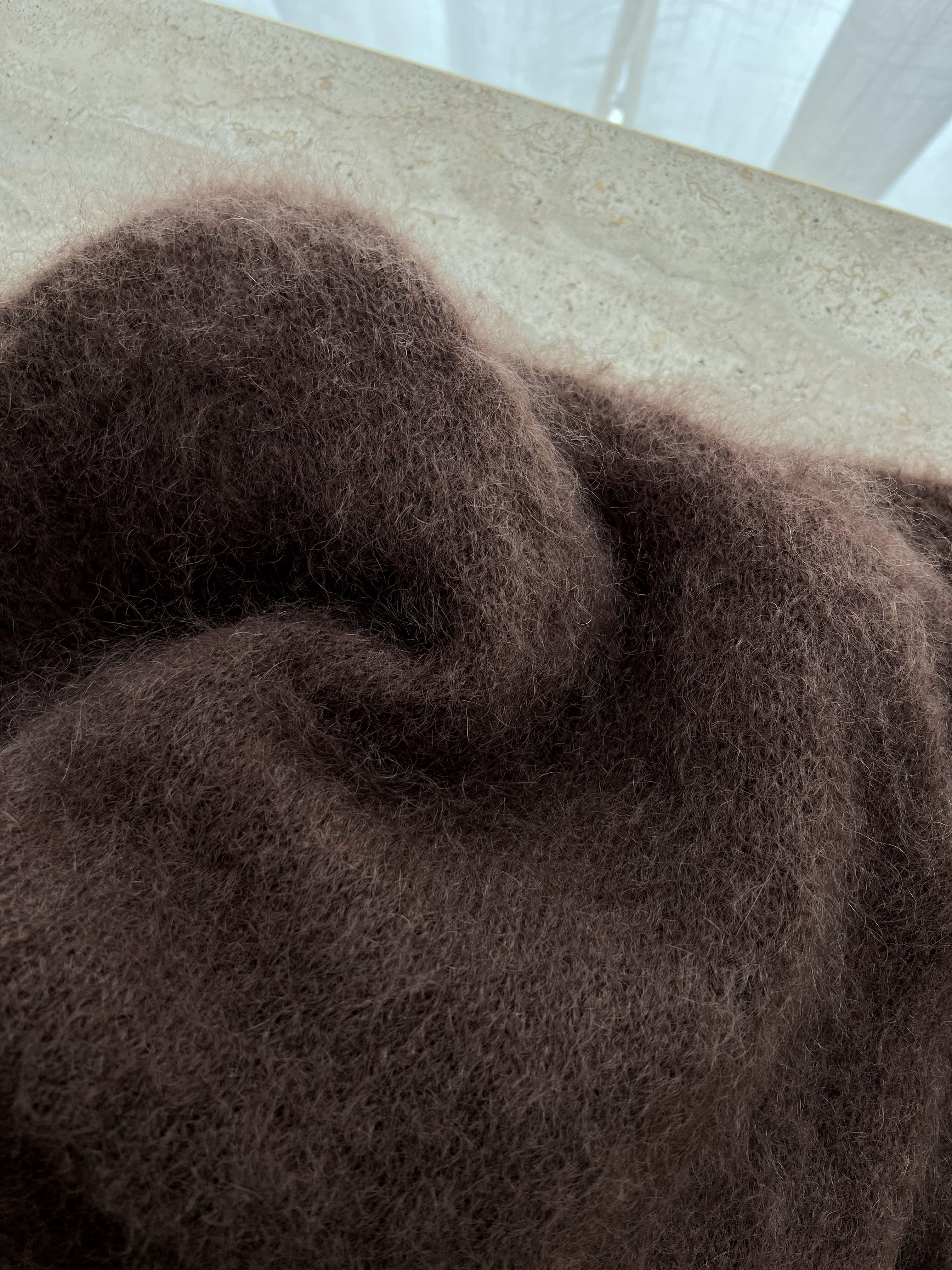 74% kid mohair soft pull - Chocolate