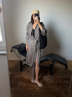 Linen & silk pareo - Tortora