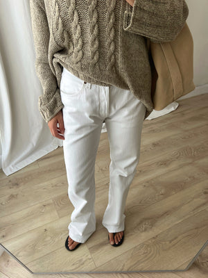 Levi's 501 white jeans