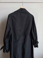 Super long black trench coat