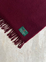 100% Cashmere wine red scarf