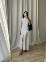 Pure linen oriental long dress