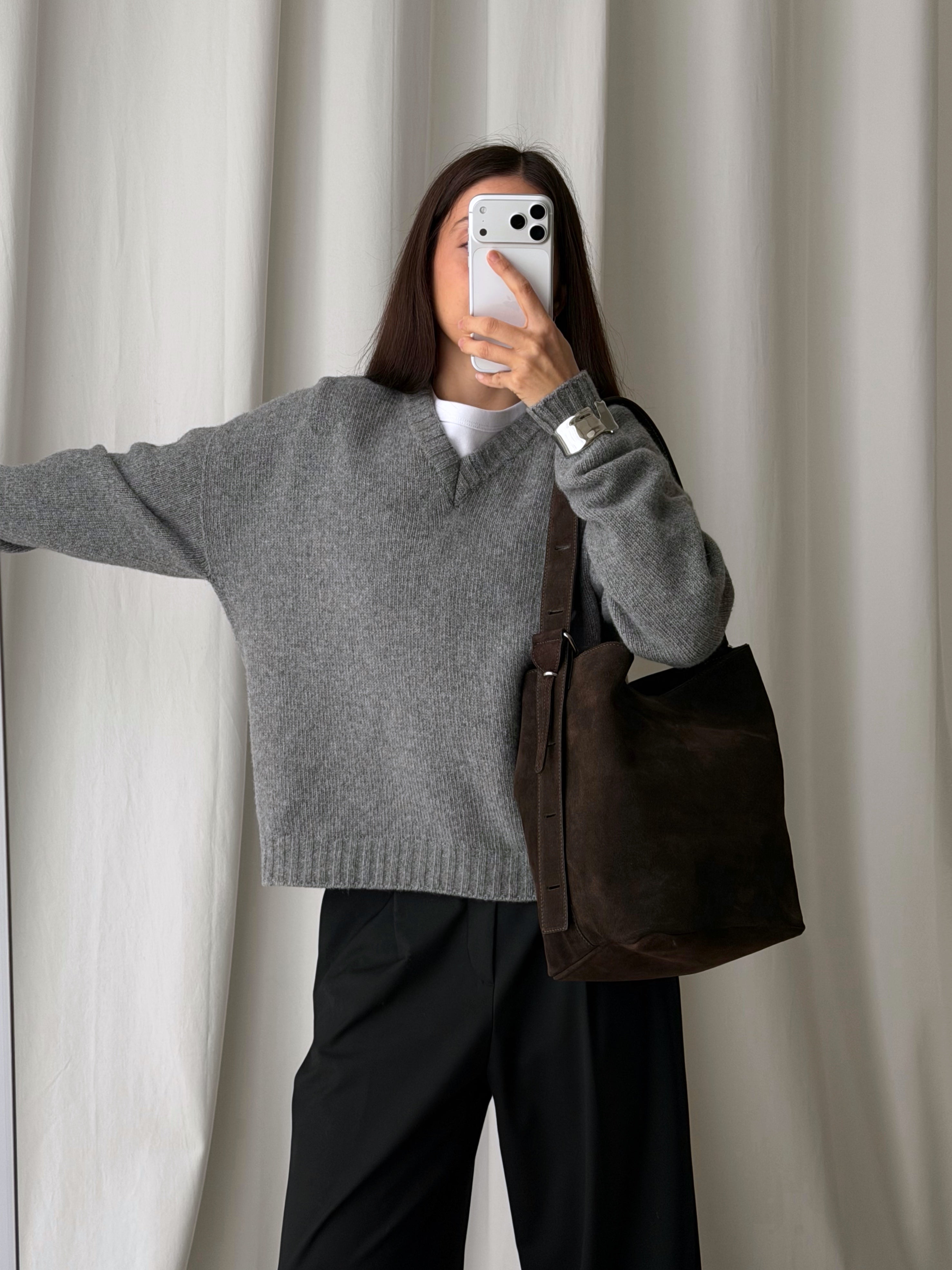 Sillabe Studio bucket bag - Dark coffee